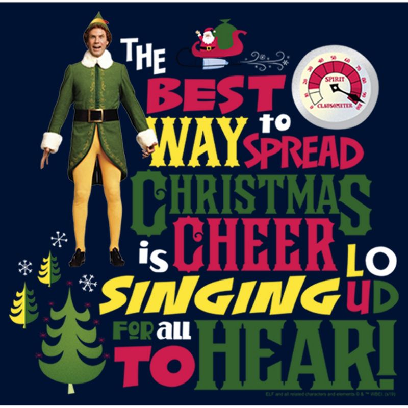 Men's Elf Christmas Cheer Loud Singing Sweatshirt, 2 of 5