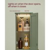 Tall Bathroom Cabinet with Lights, Slim Bathroom Storage Cabinet, Freestanding Narrow Cabinet with Adjustable Shelves, for Small Spaces, Modern - 2 of 4