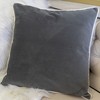 Chery Life 20x20" Let It Snow Christmas Throw Pillow, Square Cotton Cushion with Red Knit Hat Design and Insert, Gray - 3 of 4