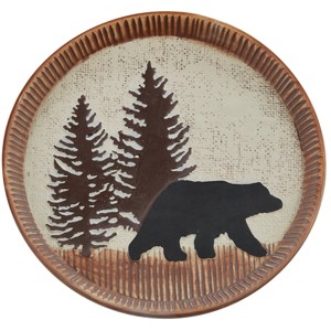 Park Designs Brown Wilderness Trail Bear Salad Plate Set of 4 - 1 of 3