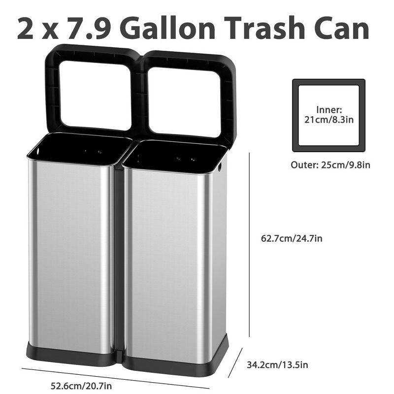 Dual Garbage Can, 2 of 8