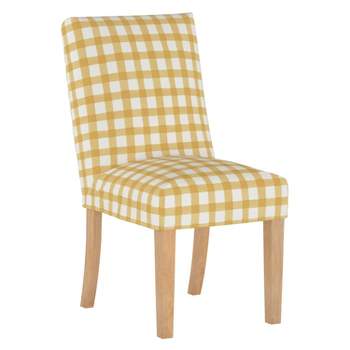 Kendra Slipcover Dining Chair Buffalo Gingham Buttercup - Skyline Furniture