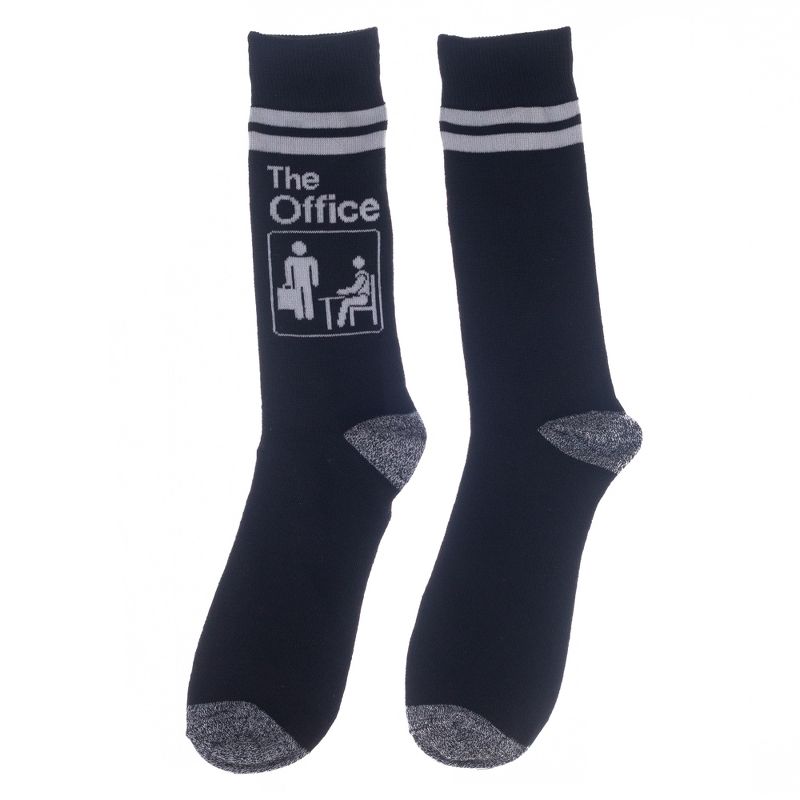 The Office TV Series Casual Crew Sock 3-pack set for Men in Novelty Dunder Mifflin Box, 3 of 7