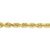 Black Bow Jewelry Men's 10mm 10k Yellow Gold Diamond Cut Solid Rope Chain Bracelet - 2 of 4