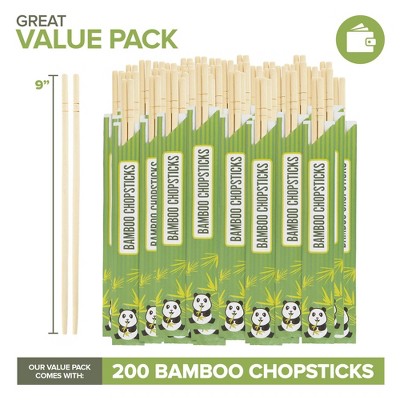 Stock Your Home Disposable Bamboo Chopsticks,(200 Count)