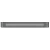 vidaXL Garden Raised Bed Powder-coated Steel 126.8"x39.4"x14.2" Gray - 3 of 4