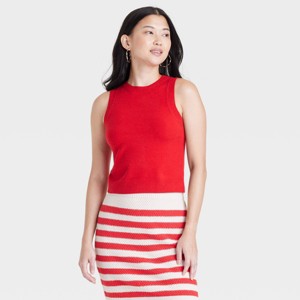 Women's Crewneck Cozy Knit Pullover Sweater Tank - A New Day™ - 1 of 3