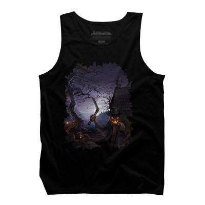 Men's Design By Humans Evil Pumpkins By chriskar Tank Top