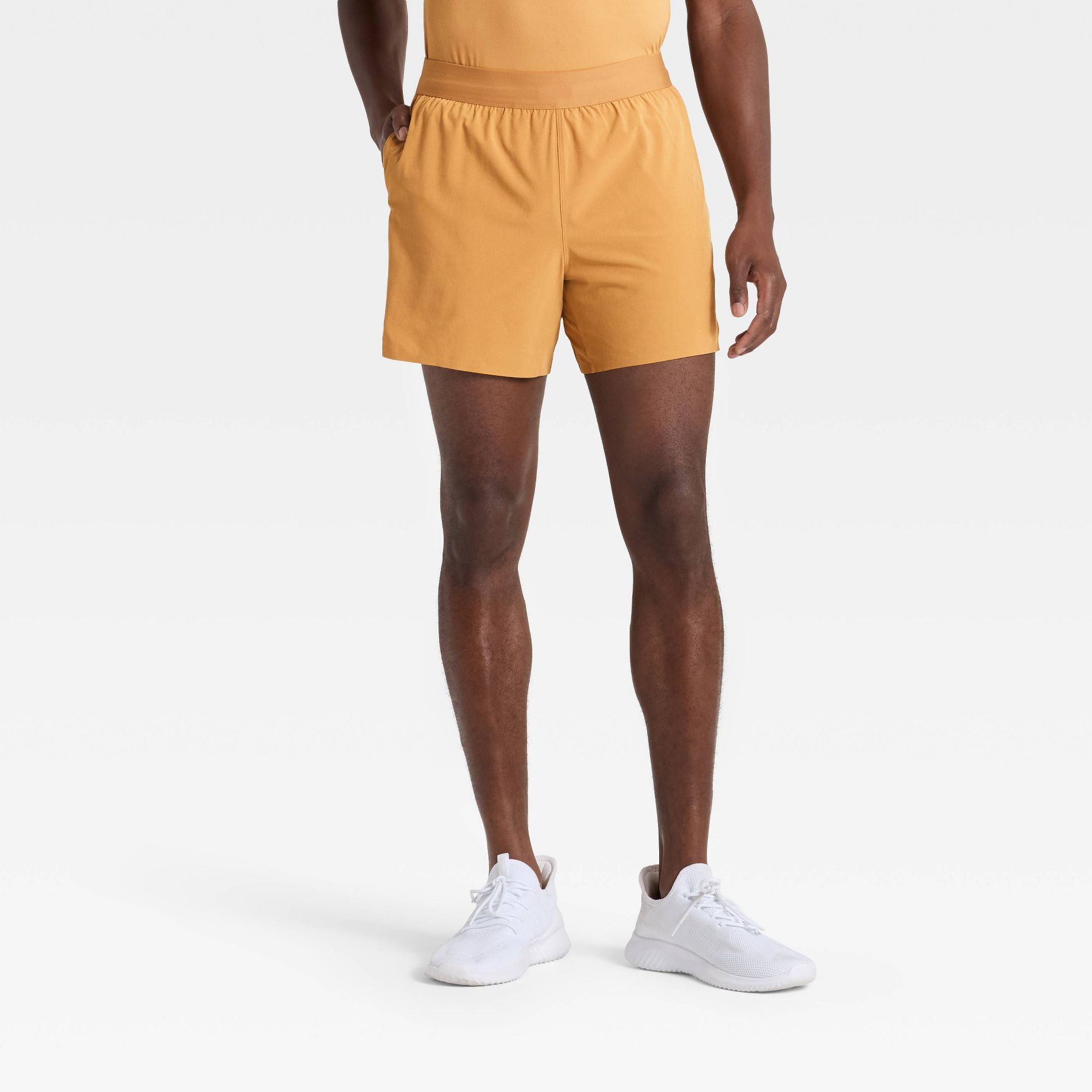 Men's Active Light Brief Lined Run Shorts 5" - All In Motion™ Brown M