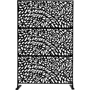 72" H x 47" W Metal Privacy Screen Outdoor, Freestanding Decorative Screens, Outdoor Privacy Screen & Panels for Patio Lawn Garden Deck Balcony - 1 of 1