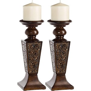 Creative Scents Schonwerk Decorative Candle Holder (set of 2) - Brown - 1 of 4