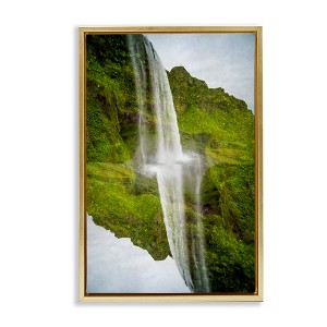 Stupell Industries Surreal Waterfall Reflection Floating Frame Canvas Art - 1 of 4