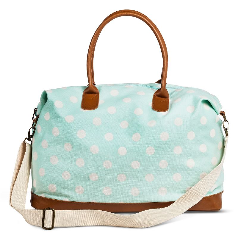 Women&#39;s Polka Dot Canvas Weekender Bag Mint - Mossimo Supply Co.&#8482;, 1 of 2