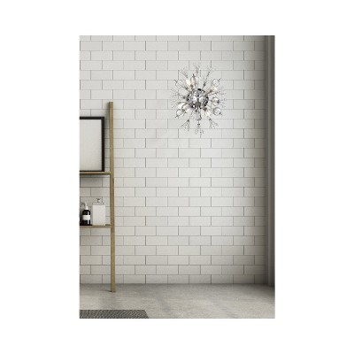 Vera 19'' Chrome Crystal Starburst Dimmable Wall Sconce