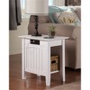 AFI Furnishings Nantucket Chair Side Table Set of 2 with Charger WH - 4 of 4