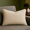 TopComfy Support Pillow Homey Cozy Textured Throw Pillow for Minimalist and Serene Interiors, Beige, 17"*17"*10" - 4 of 4