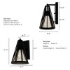 Hunter Fans 7" Rafner Wall Light Natural Iron Finish - Industrial Sconce for Indoor Spaces, Dimmable, 1 Bulb, 60W Max - 2 of 4