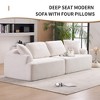 Fabric Full Sponge 4-Seater Combined Sofa with 4 Pillows and Deep Seat Comfort for Living Room - 3 of 4