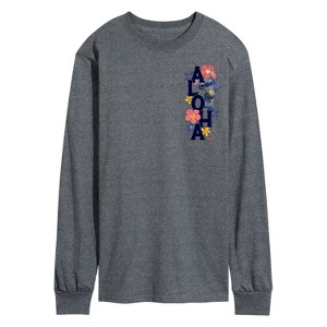 Men's - Lilo and Stitch - Aloha Stitch Long Sleeve Graphic T-Shirt - 1 of 3