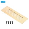 Unique Bargains Aluminum Rectangle with Mounting Screw Cabinet Air Vent Cover 2 Pcs - 3 of 4