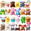 Joyfy 24 Pcs Party Favors for Kids 3" Mini Stuffed Animals Bulk Cute Small Plush Toys, Animals Keychain Decoration for Boys Girls Birthday Supplies - 2 of 4