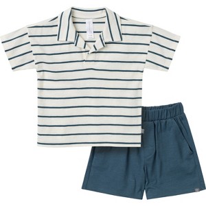 Modern Moments™ by Gerber Toddler Boys' 2-Piece Johnny Collar and Shorts Set - 1 of 4