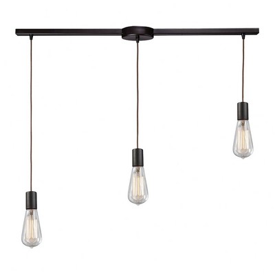 Elk Home Menlow Park 3 - Light Island Pendant Light in  Oiled Bronze