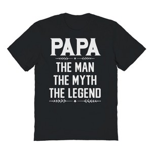Rerun Island Men's Papa The Man Short Sleeve Graphic Cotton T-Shirt - 1 of 3