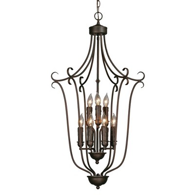 Golden Lighting Multi-Family 2 Tier - 9 Light Caged Foyer