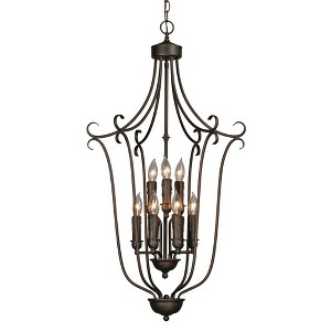 Golden Lighting Multi-Family 2 Tier - 9 Light Caged Foyer - 1 of 4