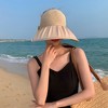 Anna-Kaci Extra Wide Brim Sun Visor Hat for Women Adjustable UV Protection Bow Detail Breathable Summer Beach Hat - 3 of 4