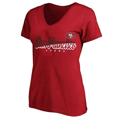 Nfl San Francisco 49ers Short Sleeve V-neck Plus Size T-shirt : Target