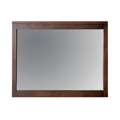 mirror dark wood frame