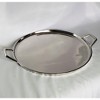 Jiallo Silver Stainless Steel Round tray w/handles 17" dia - 4 of 4