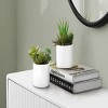 GlasFlength Artificial Plants Small Fake Plants Artificial Grass Plants Faux Plants for Indoor Home Table Decor, Green, 5.5"*4.5"*7" - 2 of 4