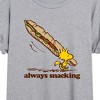 Women's - Peanuts - Always Snacking Oversized Graphic T-Shirt - 2 of 4