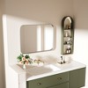 Rectangular Framed Tempered Glass Wall-Mounted Bathroom Vanity Mirror - 4 of 4