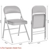 Office 2 Pack/4 Pack Outdoor Folding Chairs, Portable Stackable Foldable Chairs w/ Padded Cushion & Back, Commercial Seat w/ Metal Frame - 3 of 4