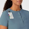 Wink RENEW Women's Mandarin Collar Tuck-In Scrub Top, S. - 3 of 4