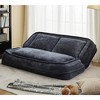 Gulches Double Human Dog Bed 2-Seat Lazy Sofa Loveseat, Extra Large Dark Gray Chenille Floor Couch for You & Pets, 5 Adjustable - 4 of 4