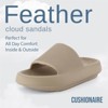 CUSHIONAIRE Feather Slides – Comfortable Cloud Cushion House Slippers for Women, Indoor Outdoor EVA Foam Foot Spa Shower Shoes, Non-Slip Arch Support - 2 of 4