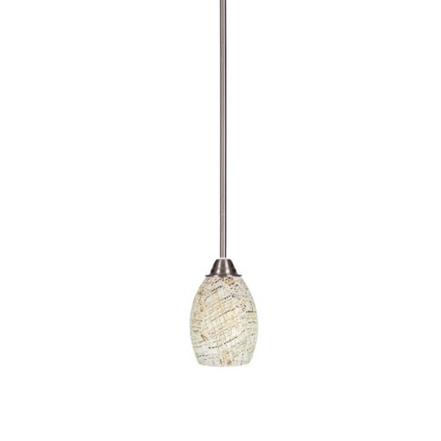 Toltec Lighting Paramount 1 - Light Pendant in  Brushed Nickel with 5" Natural Fusion Shade - image 1 of 1