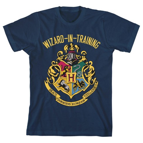 Harry Potter Wizard in Training Youth Navy Blue Graphic Tee-Large
