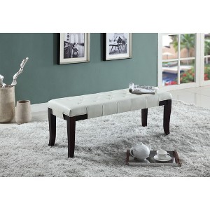 NicBex 48 Inch Ottoman Bench Modern Wooden Upholstered Dining Bench with Turned Legs, Footrest and Seat for Living Room, Bedroom, Entryway - 1 of 4
