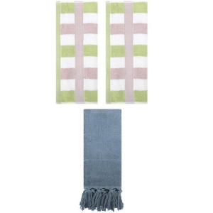 REGALWOVEN 3 Packs Cotton Absorbent Soft Decorative Bathroom Hand Towel for Kitchen - 1 of 4