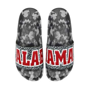 NCAA Alabama Crimson Tide Slydr Pro Black Sandals - Gray