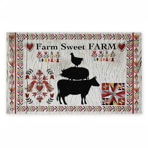 Stupell Industries Sweet Farm Rustic Boho Printed Outdoor Door Mat, design by Corinne Lent, 18"x30" - 1 of 4