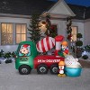 Gemmy Animated Christmas Airblown Inflatable Cement Mixer Scene, 5 ft Tall, Multicolored - 2 of 2