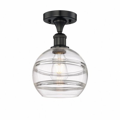 Rochester - 1 Light Semi-Flush Mount In Industrial Style-10 Inches Tall and 8 Inches Wide