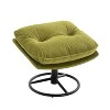 CAVINAS Modern Velvet Accent Chair with Ottoman, Armless Upholstered Lounge Chair with Black Metal Legs for Living Room or Bedroom - 4 of 4